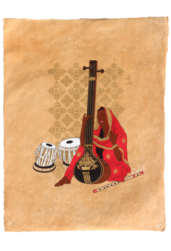 Estilo Clothing™ Hindustani Art Print on Paper