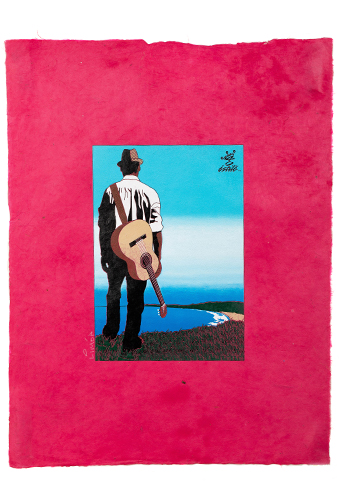 Estilo Clothing™ Buena Vista Acoustic Guitar Player Art Print on Paper