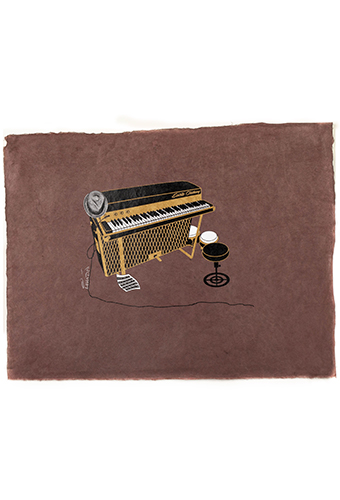 Estilo Clothing™ Esperando Montuno Fender Rhodes Piano Art Print on Paper