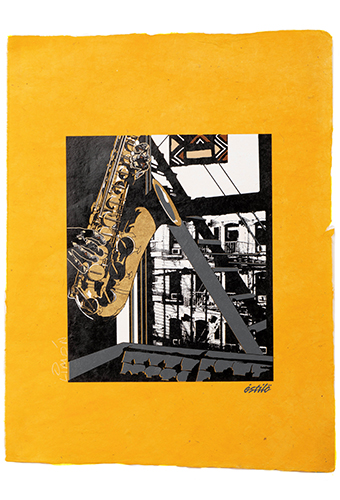 Estilo Clothing™ Inner City Saxophone Art Print on Paper