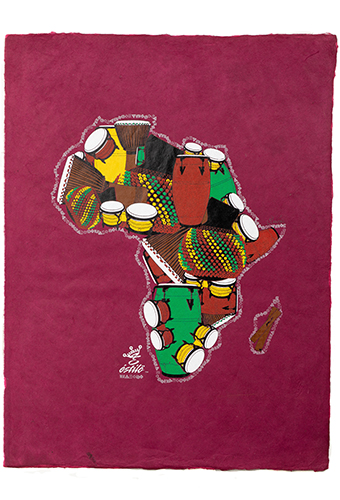 Estilo Clothing™ One drum Africa/Drum Art Print on Paper