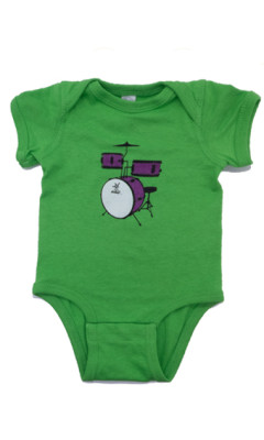 Estilo Clothing™  Gender Neutral Jr Drum Set Onesie, Green