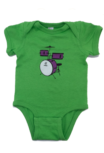 Estilo Clothing™  Gender Neutral Jr Drum Set Onesie, Green