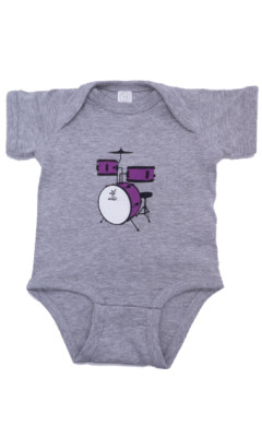 Estilo Clothing™  Gender Neutral Jr Drum Set Onesie, Heather