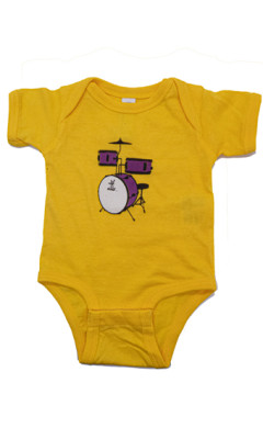 Estilo Clothing™  Gender Neutral Jr Drum Set Onesie, Yellow
