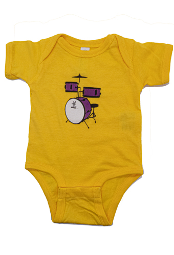 Estilo Clothing™  Gender Neutral Jr Drum Set Onesie, Yellow