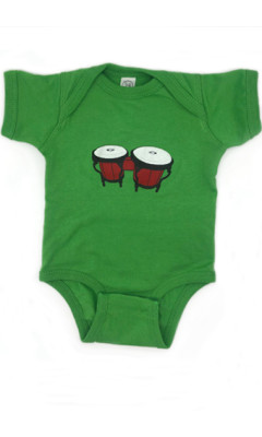 Estilo Clothing™  Gender Neutral Bongo Drums Onesie, Green