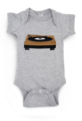 Estilo Clothing™  Gender Neutral Turntable Onesie, Heather Gray