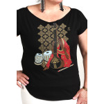 Estilo Clothing™ Hindustani Cut Boat Neck T-shirt, Black