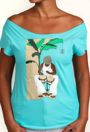 Latin Jazz Cut Boat Neck T-Shirts