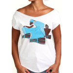Estilo Clothing™ Yemaya Cut Boat Neck T-shirt, White