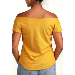 Estilo Clothing™ Cajon Afro Peruvian Cut Boat Neck T-shirt, Antique Gold