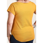 Estilo Clothing™ Cajon Afro Peruvian Cut Boat Neck T-shirt, Antique Gold