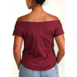 Estilo Clothing™ Maqam Cut Boat Neck T-shirt, Maroon