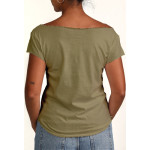 Estilo Clothing™ Son Jarocho Fandango Cut Boat Neck T-shirt, Military Green