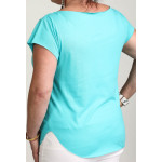 Estilo Clothing™ Bongocero Bongo Player Cut Boat Neck T-shirt, Blue Estilo Clothing™ Bongocero Bongo Player Cut Boat Neck T-shirt, Blue