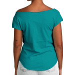 Estilo Clothing™ Bongocero Bongo Player Cut Boat Neck T-shirt, Teal