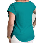 Estilo Clothing™ Bongocero Bongo Player Cut Boat Neck T-shirt, Teal