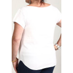 Estilo Clothing™ Rumba de Chango Afro Cuban Cut Boat Neck T-Shirt, White