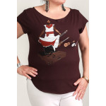 Estilo Clothing™ Son Jarocho Fandango Cut Boat Neck T-shirt, Oxblood