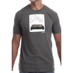 Estilo Clothing™ 12Down (SL-1200GLD) Turntable T-shirt, Heavy Metal Gray