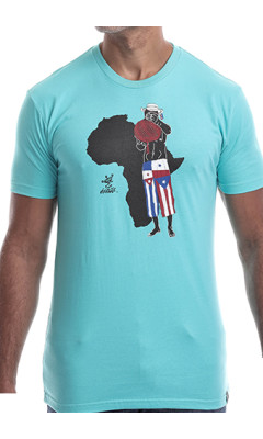 Estilo Clothing™ Afro Latino T-shirt, Blue 