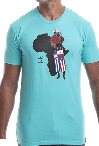 Estilo Clothing™ Afro Latino T-shirt, Blue 