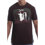 Estilo Clothing™ Art Deco Cuban Cafe T-shirt, Oxblood