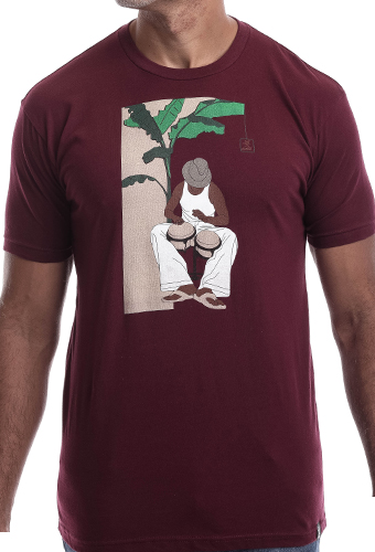 Estilo Clothing™ Bongocero Bongo Player T-shirt, Maroon