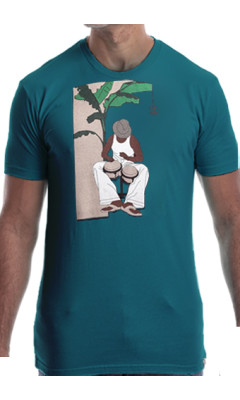 Estilo Clothing™ Bongocero Bongo Player T-shirt, Teal