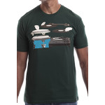 Estilo Clothing™ Cutting & Slapping Conga Turntable T-shirt, Forest Green