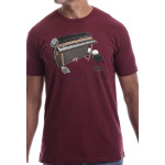 Estilo Clothing™ Esperando Montuno Fender Rhodes Piano T-shirt, Maroon
