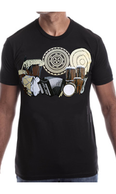Estilo Clothing™ La Cumbia de Colombia y Panama' T-shirt, Black