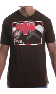 Estilo Clothing™ Rumba de Chango Afro Cuban T-shirt, Chocolate