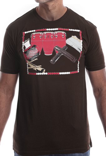 Estilo Clothing™ Rumba de Chango Afro Cuban T-shirt, Chocolate