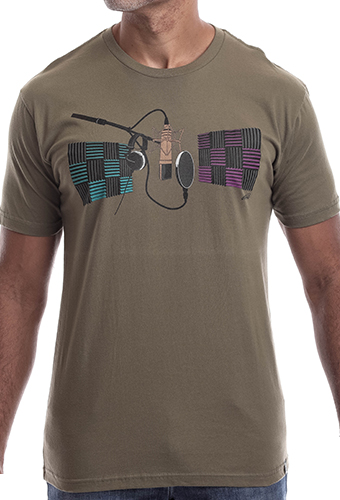 Estilo Clothing™ Studio Microphone T-shirt, Army Green