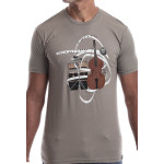 Estilo Clothing™ El Nuevo Tumbao Upright Bass, Timbales, Congas T-shirt, Warm Gray
