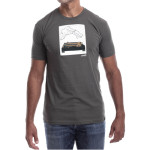 Estilo Clothing™ 12Down (SL-1200GLD) Turntable T-shirt, Heavy Metal Gray