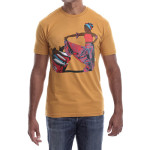 Estilo Clothing™ Afro Puerto Rican Bomba T-shirt, Antique Gold Estilo Clothing™ Afro Puerto Rican Bomba T-shirt, Antique Gold