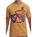 Estilo Clothing™ Afro Puerto Rican Bomba T-shirt, Antique Gold Estilo Clothing™ Afro Puerto Rican Bomba T-shirt, Antique Gold