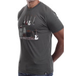 Estilo Clothing™ Amped Up Electric Bass Guitar & Amps T-shirt, Heavy Metal Gray