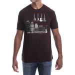 Estilo Clothing™ Amped Up Electric Bass Guitar & Amps T-shirt, Oxblood
