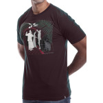Estilo Clothing™ Art Deco Cuban Cafe T-shirt, Oxblood