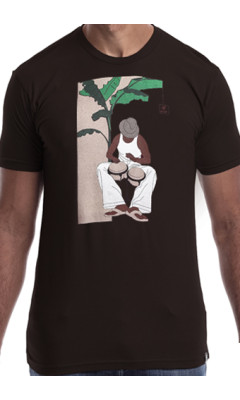 Estilo Clothing™ Bongocero Bongo Player T-shirt, Dark Chocolate