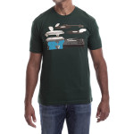 Estilo Clothing™ Cutting & Slapping Conga Turntable T-shirt, Forest Green