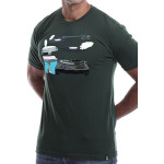 Estilo Clothing™ Cutting & Slapping Conga Turntable T-shirt, Forest Green