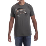 Estilo Clothing™ Esperando Montuno Fender Rhodes Piano T-shirt, Heavy Metal Gray