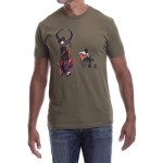 Estilo Clothing™ Flamenco Dancer & Spanish Guitar T-shirt, Army Green Estilo Clothing™ Flamenco Dancer & Spanish Guitar T-shirt, Army Green