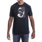Estilo Clothing™ Harmonic Blues Harmonica Player T-shirt, Midnight Navy