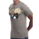 Estilo Clothing™ La Cumbia de Colombia y Panama' T-shirt, Warm Gray